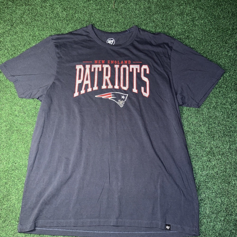 Men's NE Patriots Blue T‎ Shirt Size XL Q27